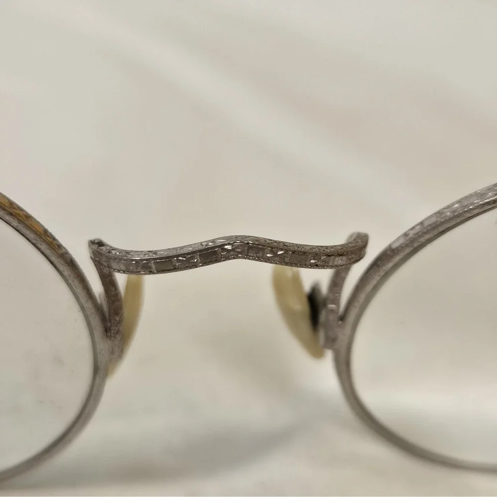 2 Antique Pair Wire Rimmed Glasses Spectacles Victorian Late 19th Early 20th VTG
